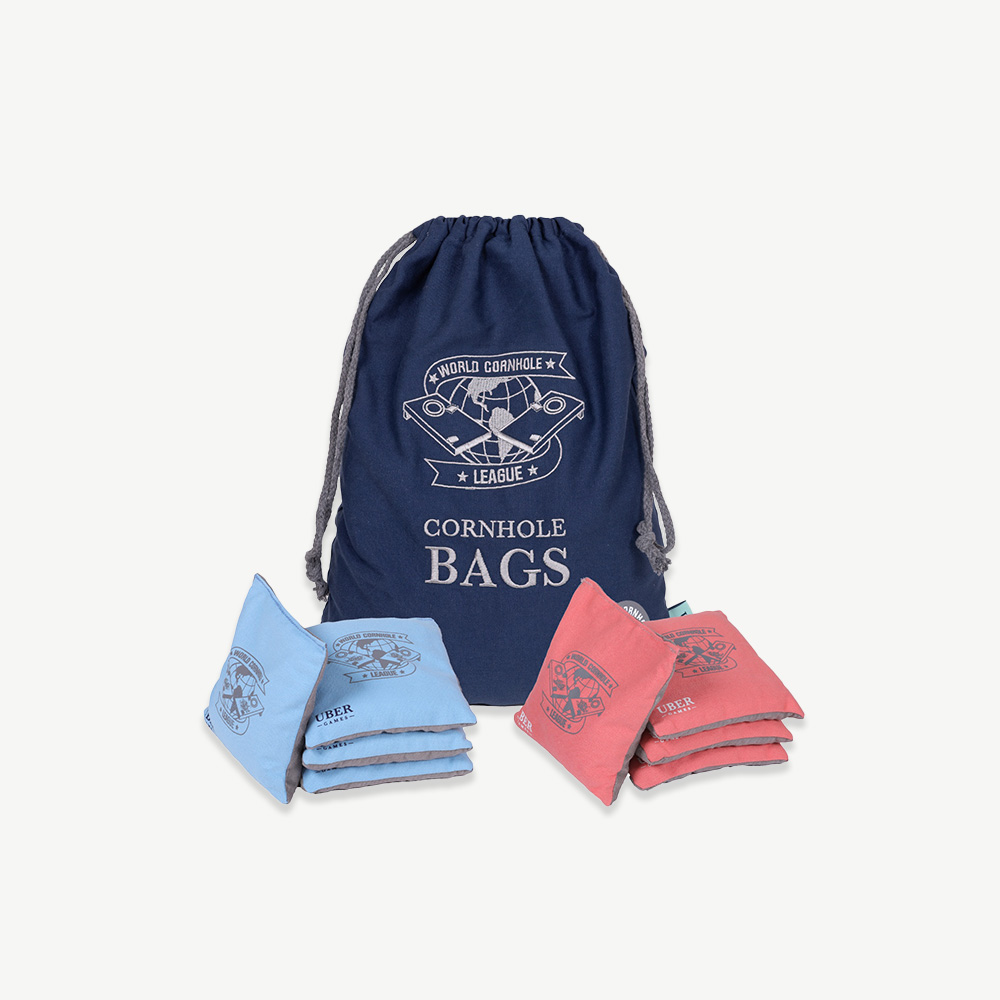 Jeu Cornhole Professionnel Uber Games Set 8 Sacs Cornhole Uber Games - 15x15cm 450g - Double Face Poly Turbo/microsuède Sacs Double Face Poly Turbo Microsuède