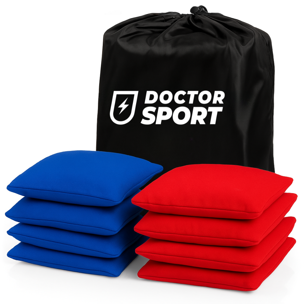 DOCTOR Sport Cornhole Bean Bags 8 stuks (4+4) – 15x15 cm – 400 g – All-weather