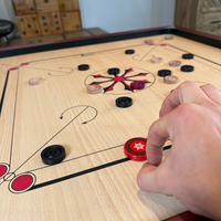 Precise Carrom Bord - Original 6 kg. 9mm Profi -  Nr.1 Carrom Manufacturer - Incl. draagtas