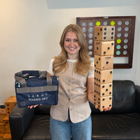 XXL Houten Dobbelstenen - 6 stuks 9x9x9 cm