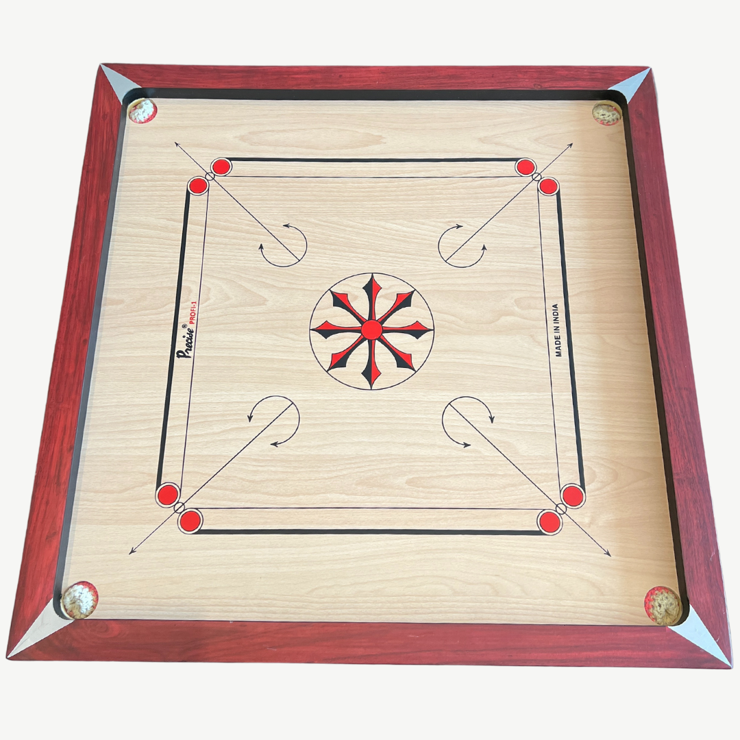 Precise Carrom - Original 6 kg. 9mm Profi -  Nr.1 Carrom Manufacturer - Incl. draagtas