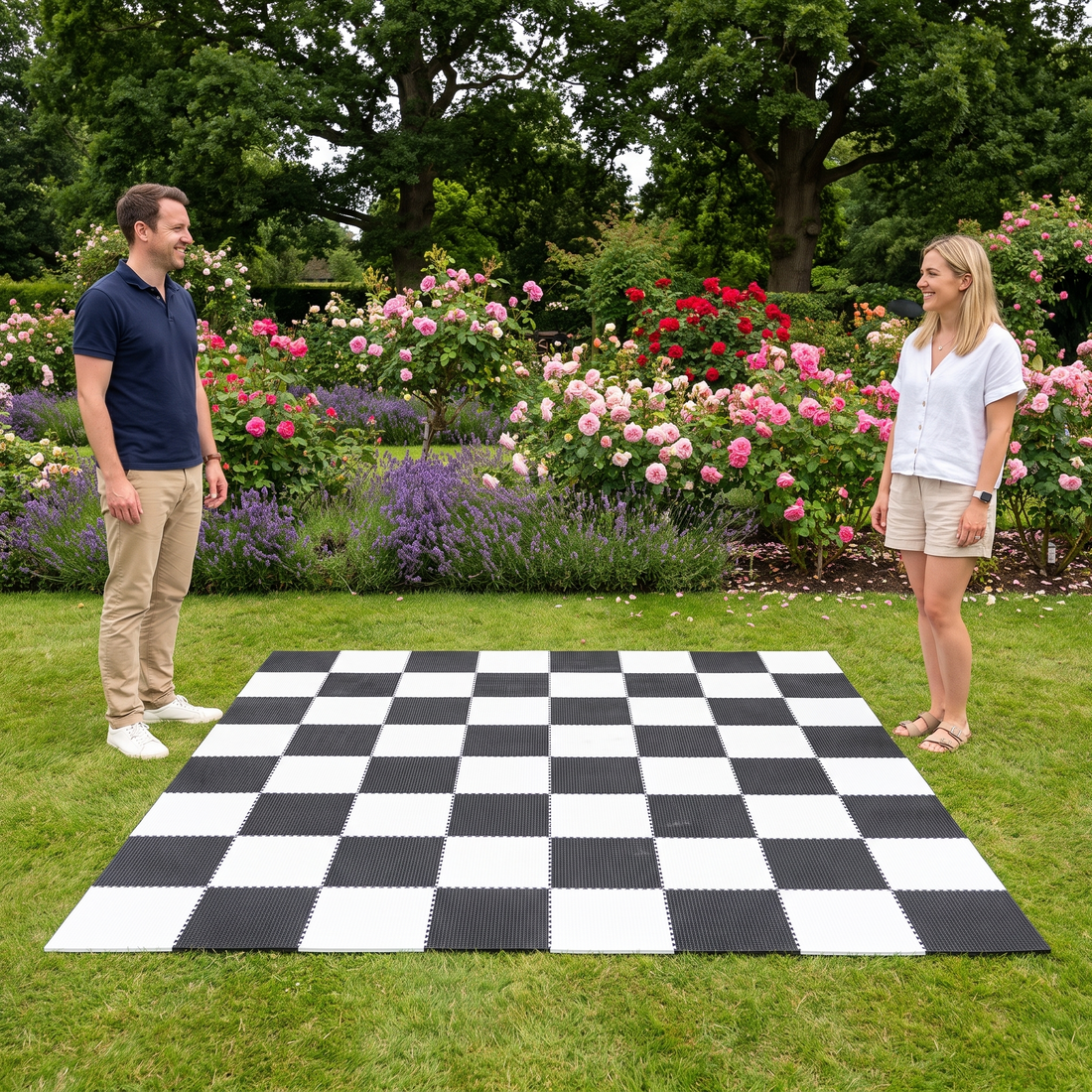Vinyl Dam- en Schaakbord 240x240 cm