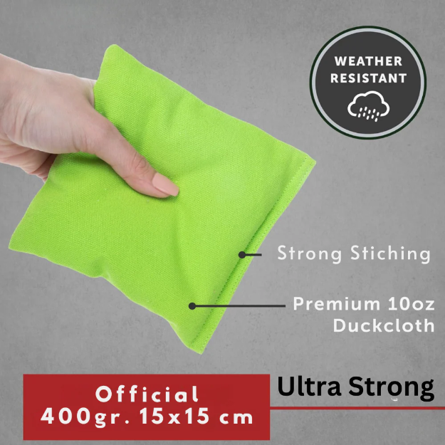 DOCTOR Sport Cornhole Bean Bags 8 stuks (4+4) – 15x15 cm – 400 g – All-weather