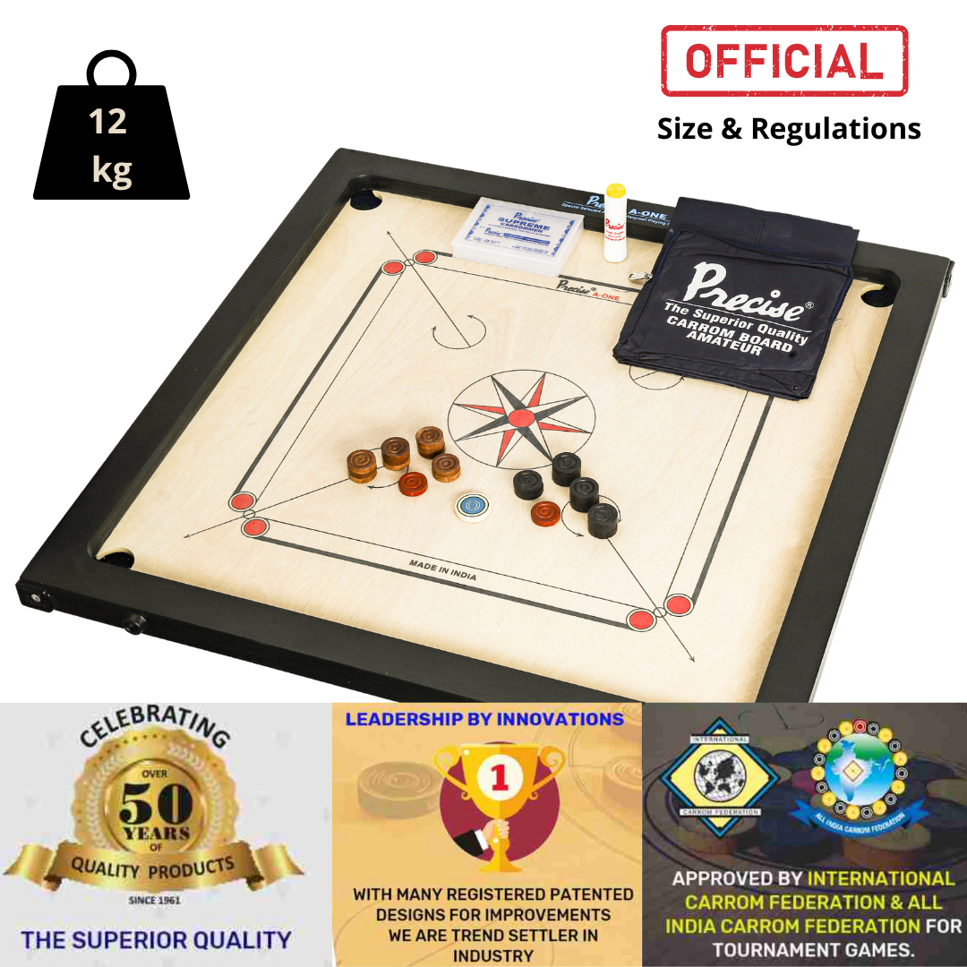 Precise prof Carrom - Ama-One 8 mm - 12 kg. - compleet - Toernooi geschikt