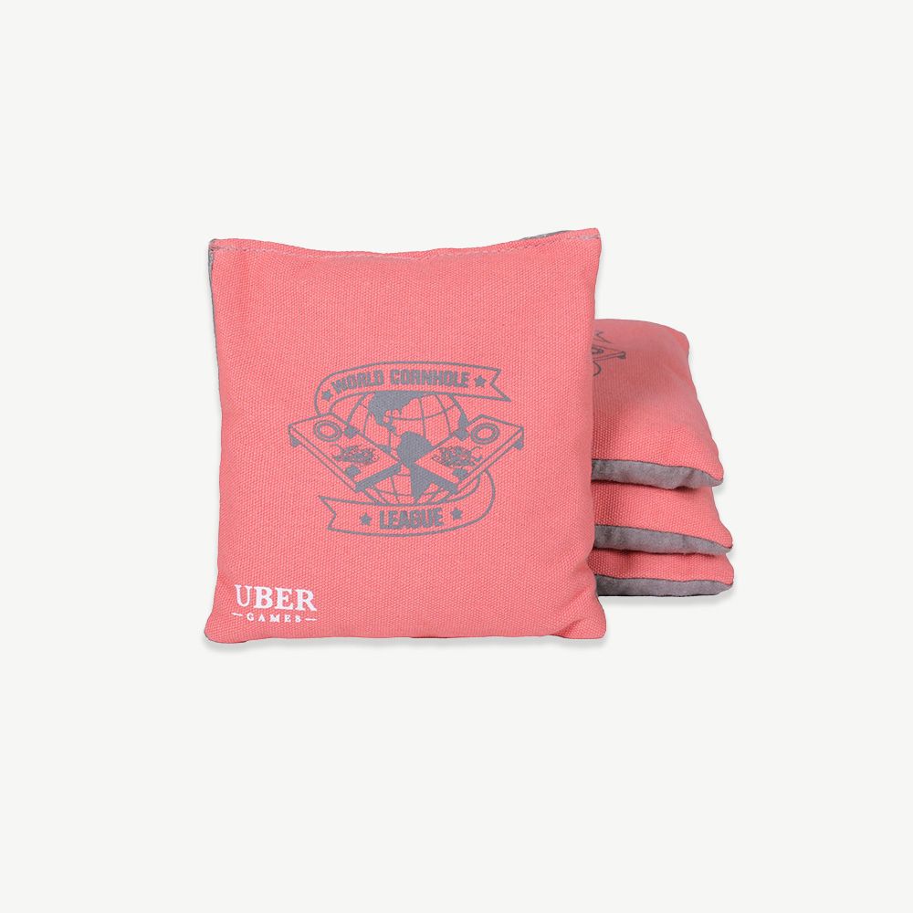 World Cornhole League Cornhole Bean Bags - 4 Sky & 4 Coral