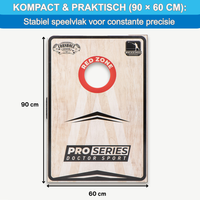 Dr Sport - Cornhole Pro Series - Double Board 90 x 60cm Set met 8 Bean Bags en Draagtas