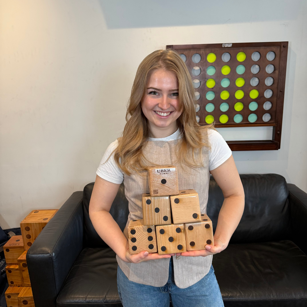 XXL Houten Dobbelstenen - 6 stuks 9x9x9 cm