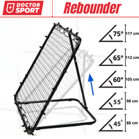 Sport Reboundnet - 120x120 cm - verstelbaar en opvouwbaar