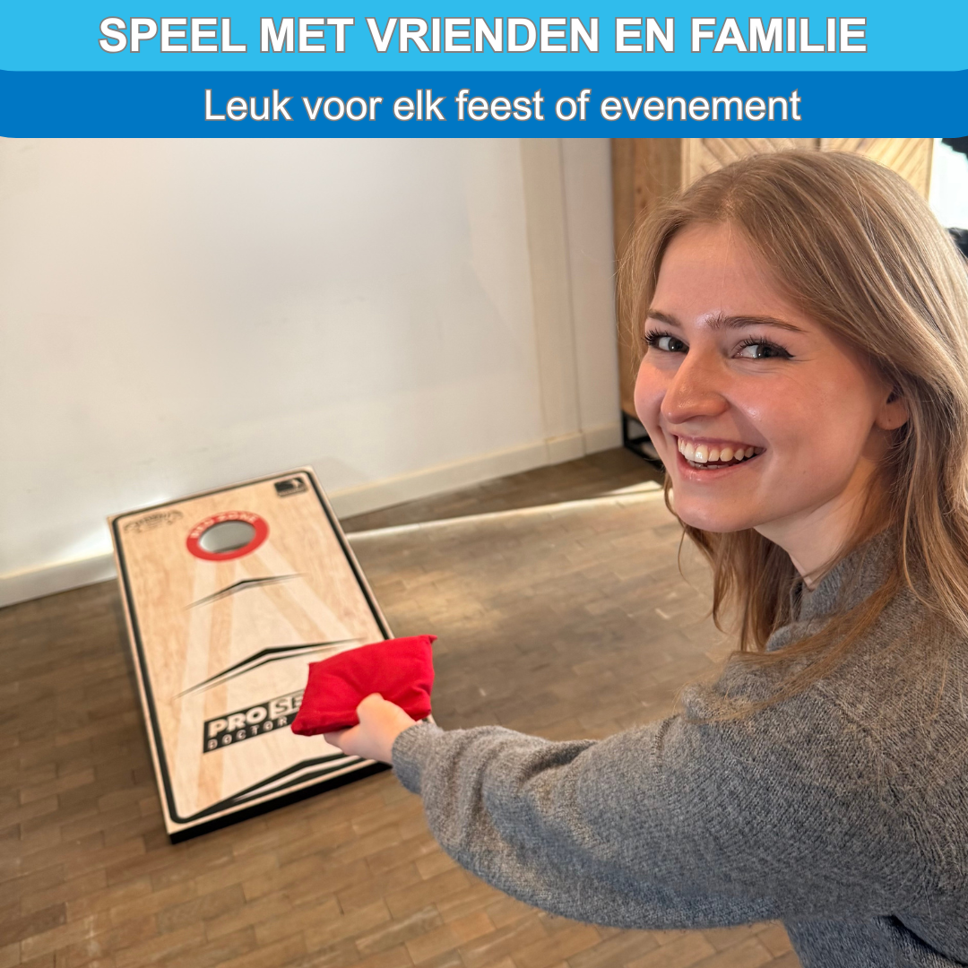 Dr Sport - Cornhole Pro Series - 120 x 60cm Set met 8 Bean Bags en Draagtas