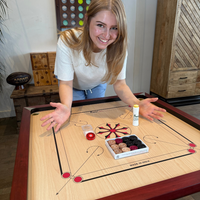 Precise Carrom Bord - Original 6 kg. 9mm Profi -  Nr.1 Carrom Manufacturer - Incl. draagtas