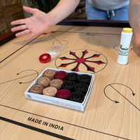 Precise Carrom Bord - Original 6 kg. 9mm Profi -  Nr.1 Carrom Manufacturer - Incl. draagtas