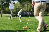 Executive Croquet Set - 6 Spelers - England Designed & Original - Prachtig