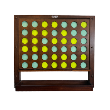 Muur 4 op een Rij – Hout – 86x78 cm – Groen/Geel – XL Schijven 9 cm – Inclusief Montagemateriaal