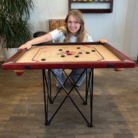 Precise Carrom Bord - Original 6 kg. 9mm Profi -  Nr.1 Carrom Manufacturer - Incl. draagtas
