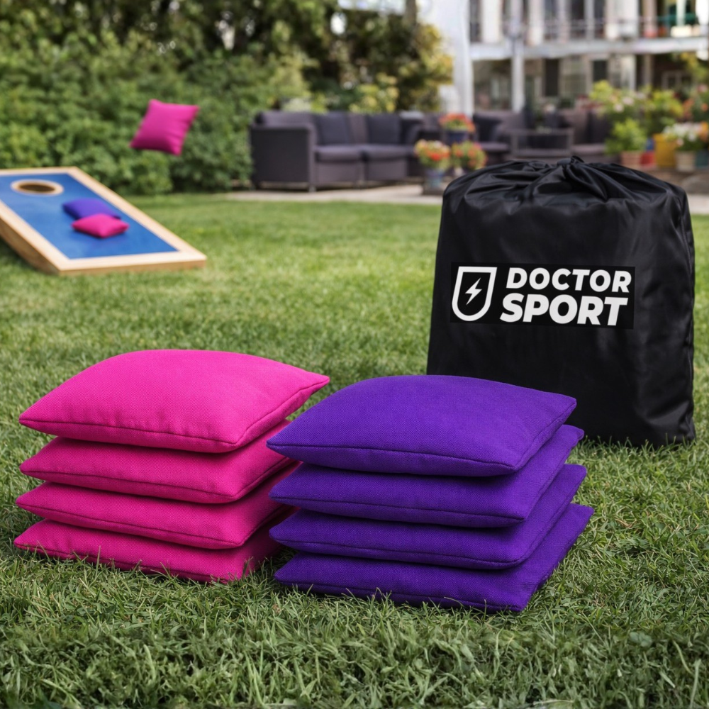 DOCTOR Sport Cornhole Bean Bags 8 stuks (4+4) – 15x15 cm – 400 g – All-weather