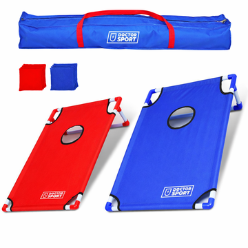Dubbele USA Cornhole Set - Blauw/Rood - In Draagtas - Compleet en Prof.
