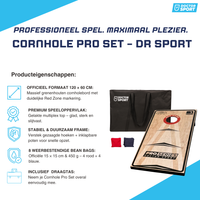 Dr Sport - Cornhole Pro Series - 120 x 60cm Set met 8 Bean Bags en Draagtas