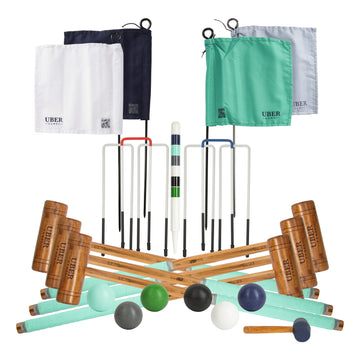 Engelse Tuin Croquet Set - 6 Persoons - Hardhout - Designed in England - Uniek