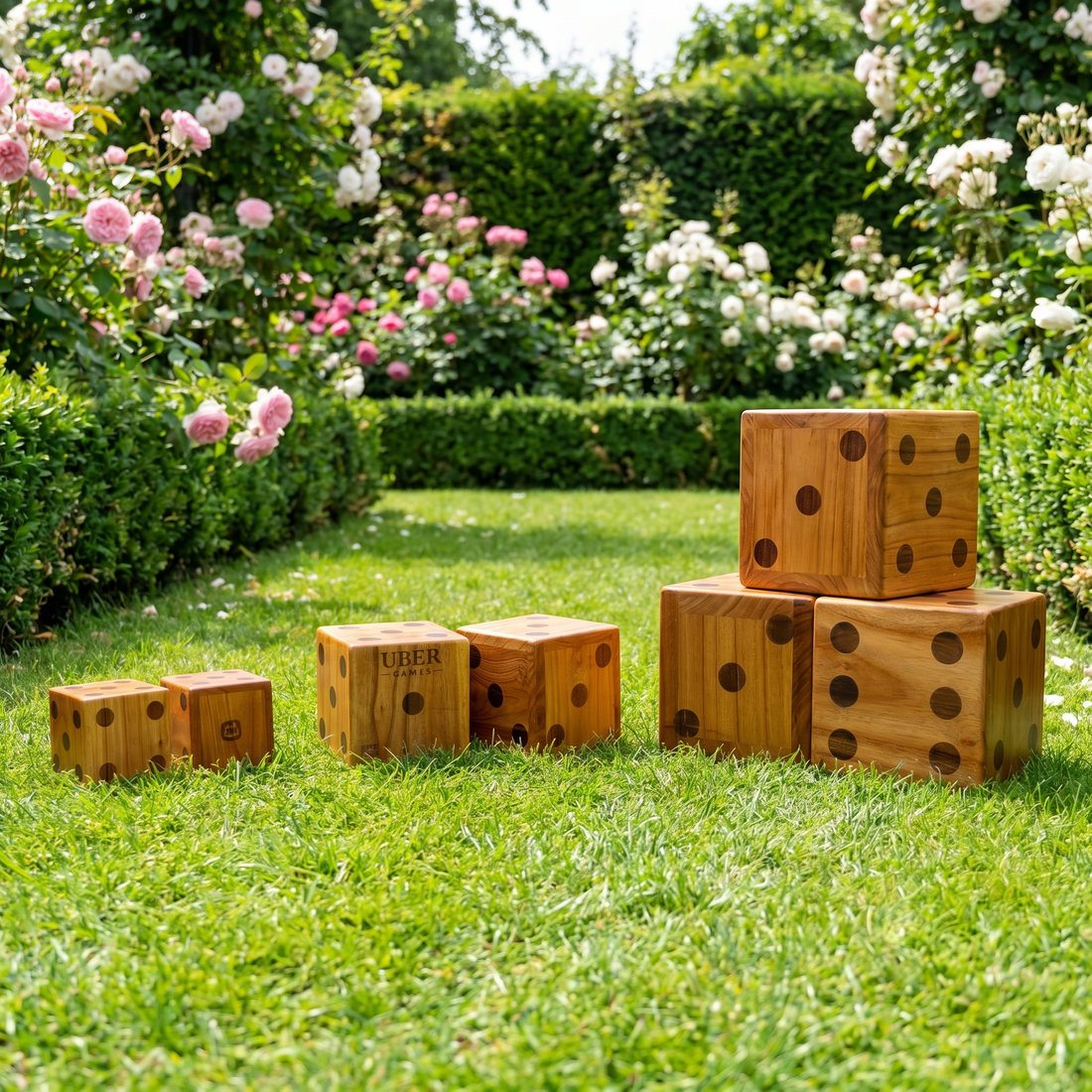Houten Dobbelstenen Set