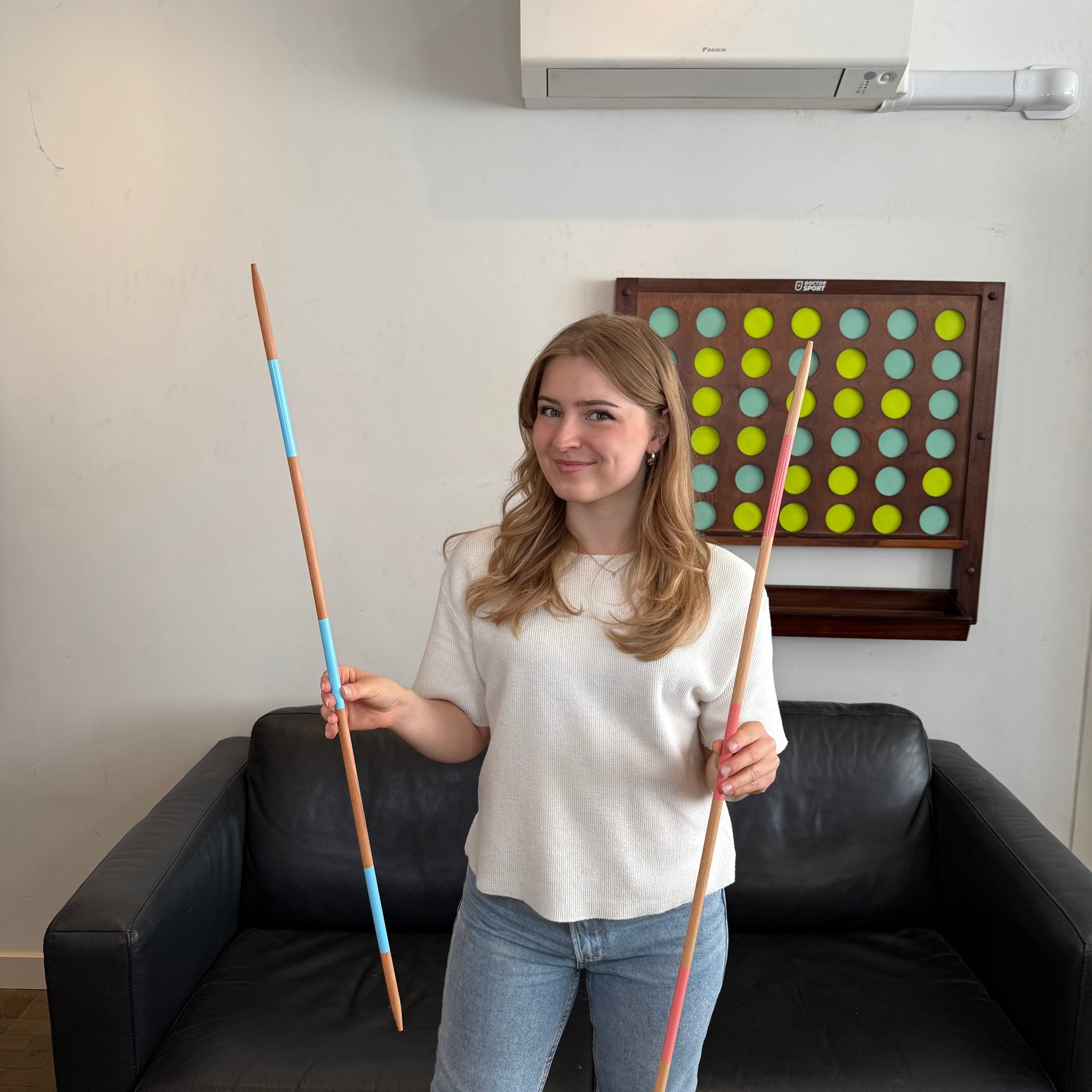 XL Giga Mikado - 90 cm Pick Up Sticks - FSC-Pijnhout - In Luxe Tas
