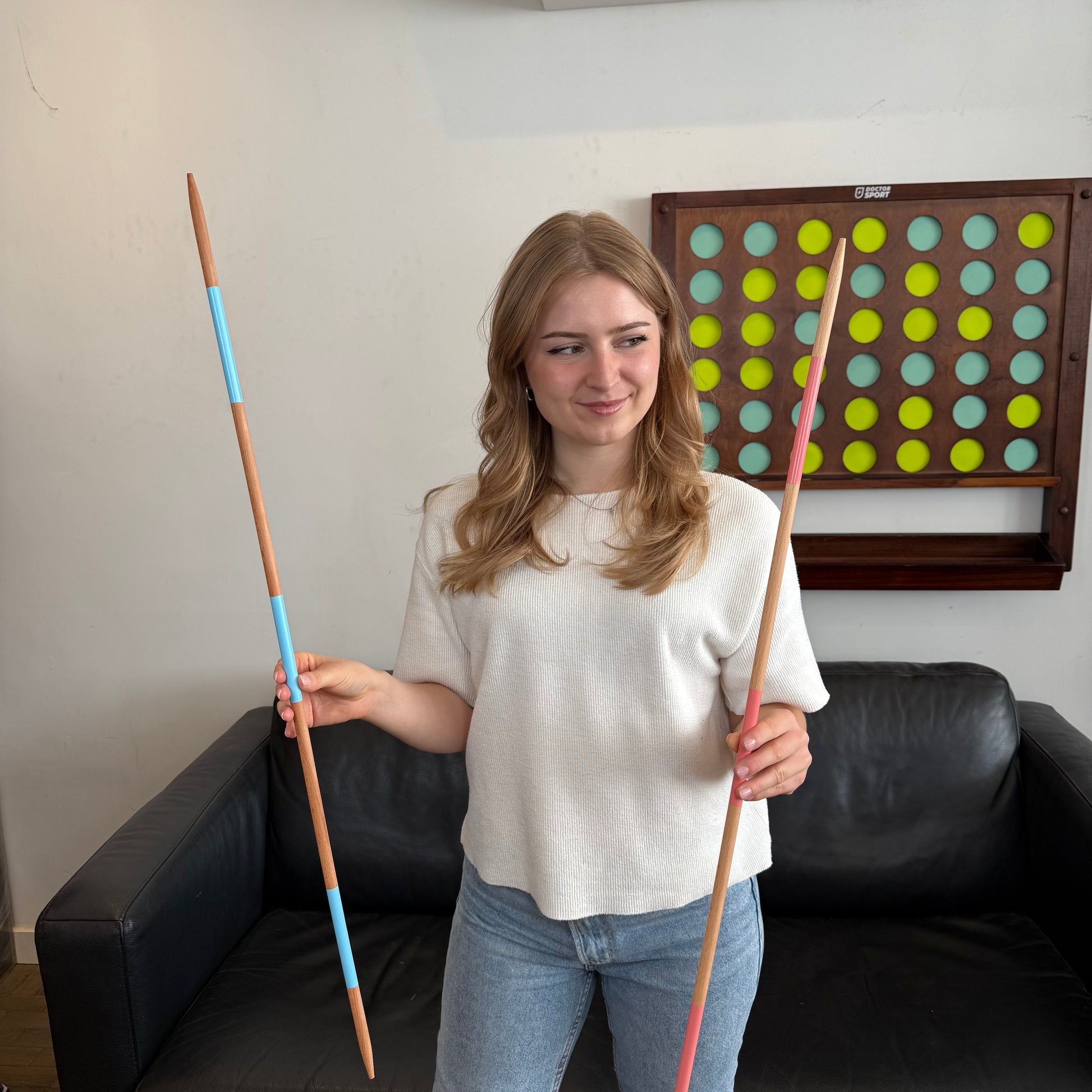 XL Giga Mikado - 90 cm Pick Up Sticks - FSC-Pijnhout - In Luxe Tas
