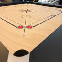 Jumbo 36mm Carrom Board speelbord Deluxe Elegant Carrom Board 12.7cm x 5cm dikke hardhouten kanten  - compleet met poeder stenen en striker