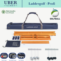 Prof. Laddergolf Spinladder Set - Zwart / Wit - Echte Golf Bolas - in luxe tas