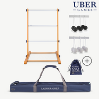 Prof. Laddergolf Spinladder Set - Zwart / Wit - SOFT Golf Bolas - in luxe tas