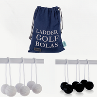 Ladder Golf Bolas - Set van 6 Soft Bolas (2x3) - Wit & Zwart - Inclusief tas