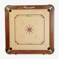 Precise Carrom Champion 24mm World-Class Edition, bovenaanzicht met Precise Classic opdruk op de rand
