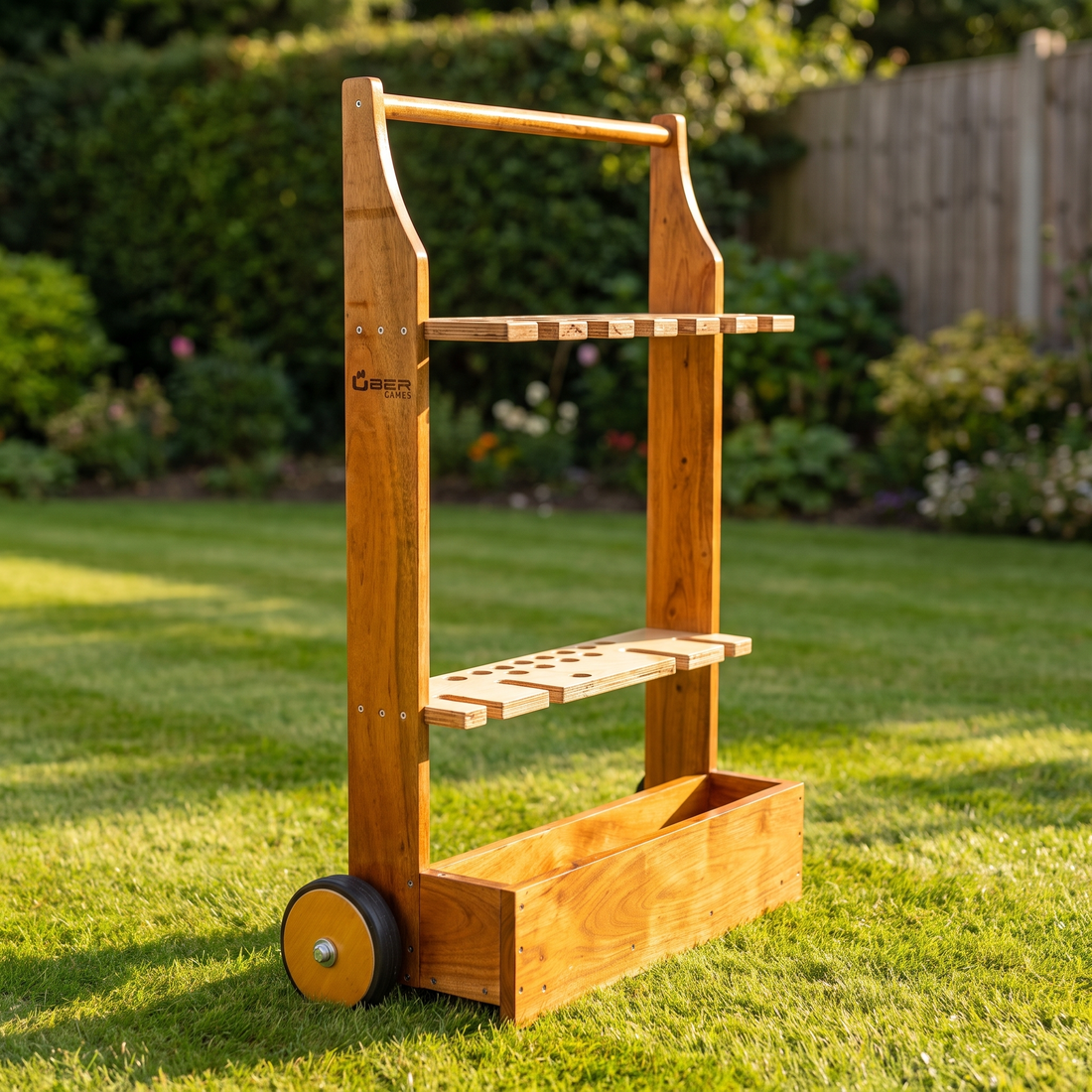 Houten Croquet Trolley