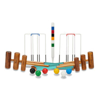 Familie Croquet Spel - 6 Spelers - Hardhout uit India - Designed England - Poortenspel