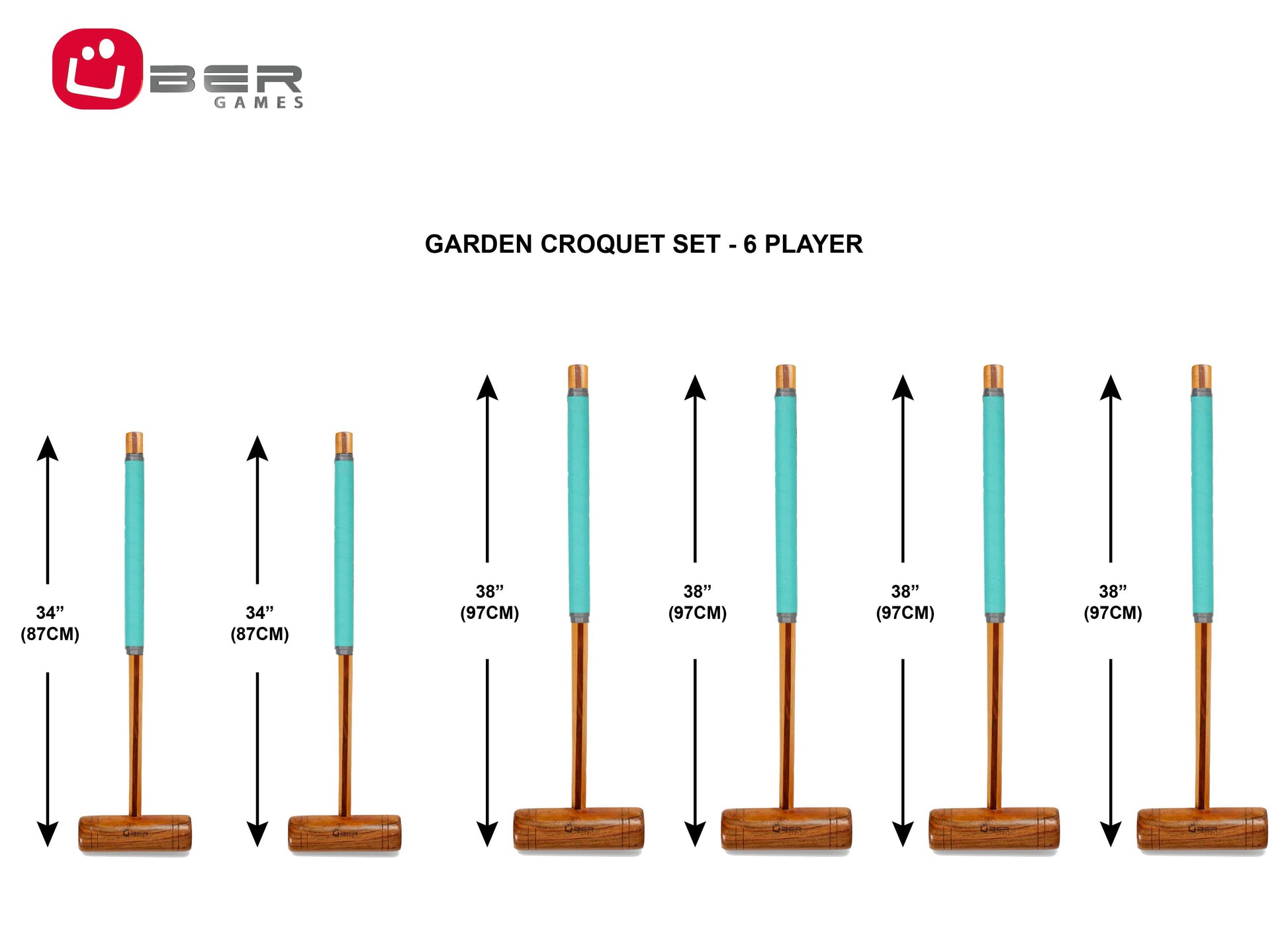 Engelse Tuin Croquet Set - 6 Persoons - Hardhout - Designed in England - Uniek