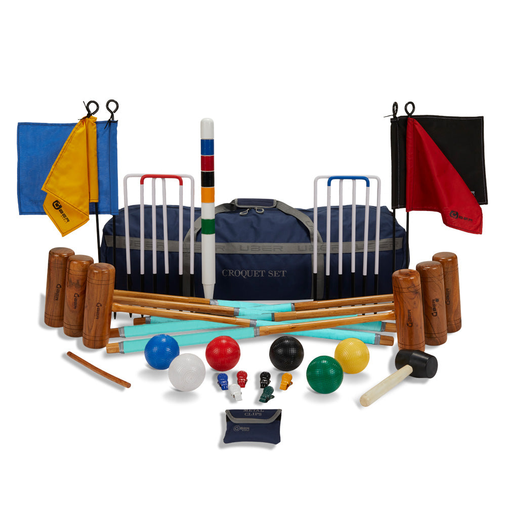 Professionele Croquet Set - 6 Spelers - Hardhout - Designed in England - India produced