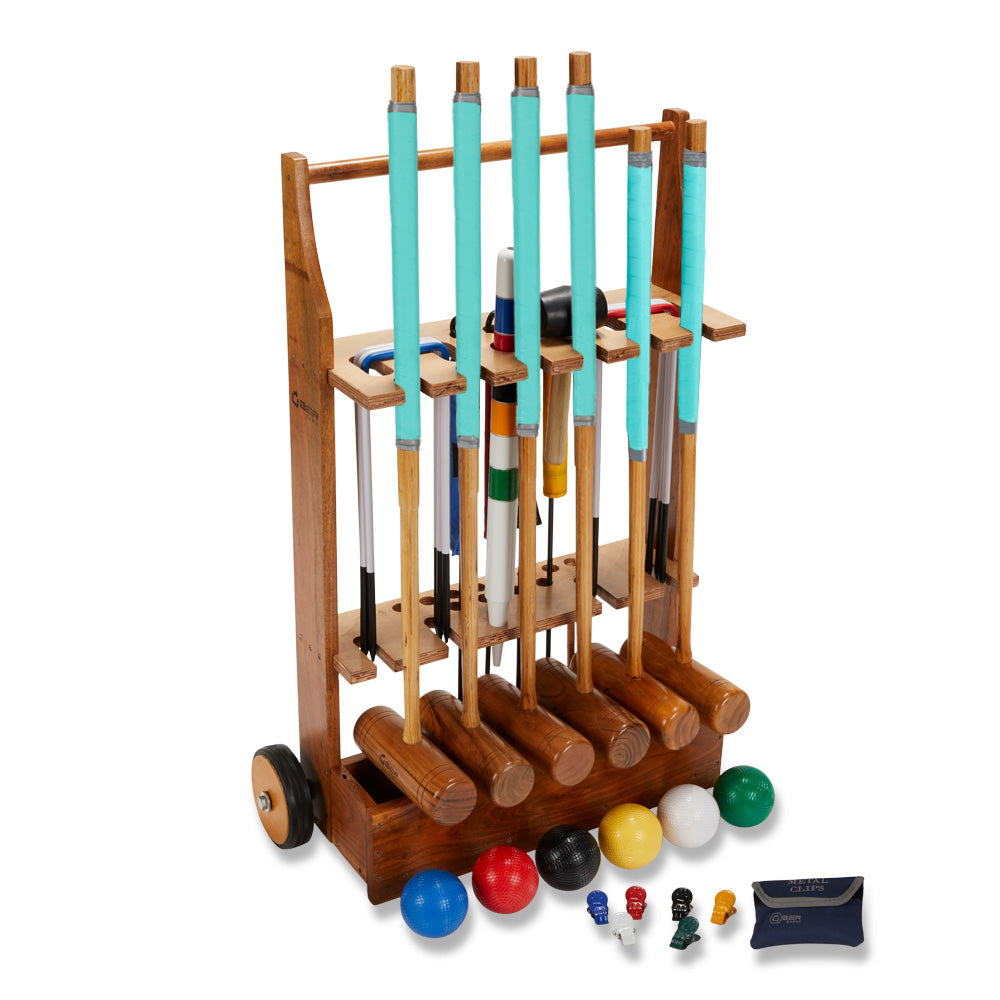 Professionele Croquet Set - 6 Spelers - Hardhout - Designed in England - India produced
