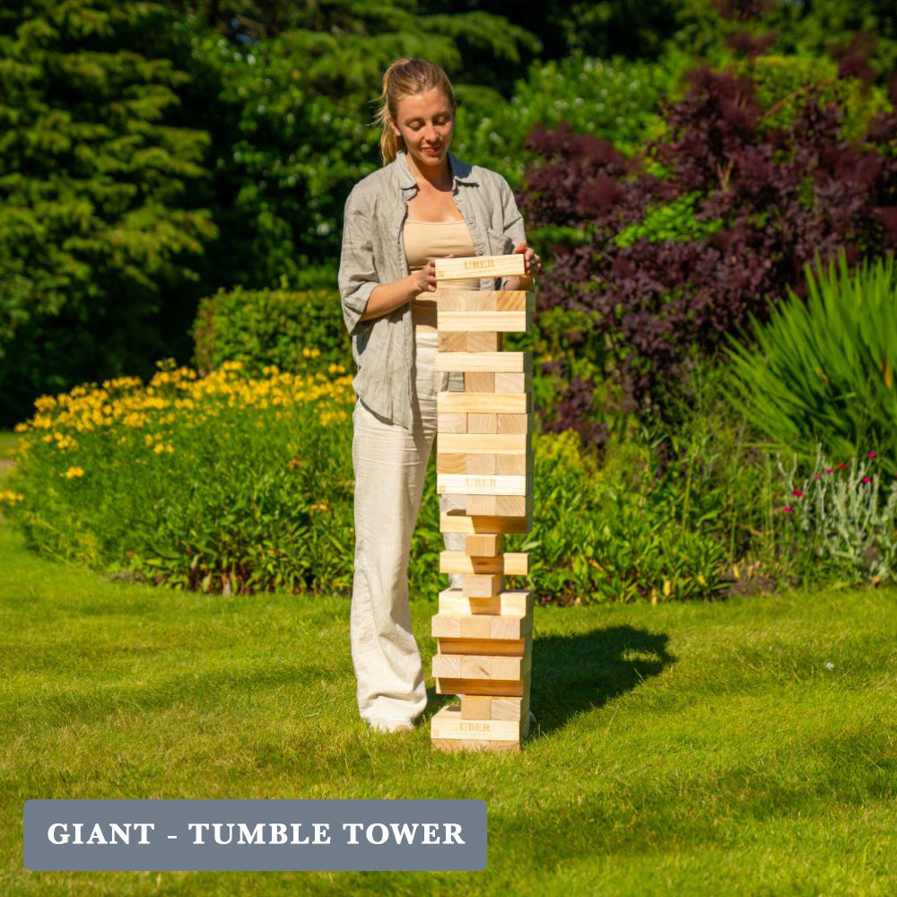 Stapeltoren spel - Tactisch spel - Giant - 21 kg - Tot 160 cm hoog - Eco hout topkwaliteit - Designed in England - In stevige draagtas