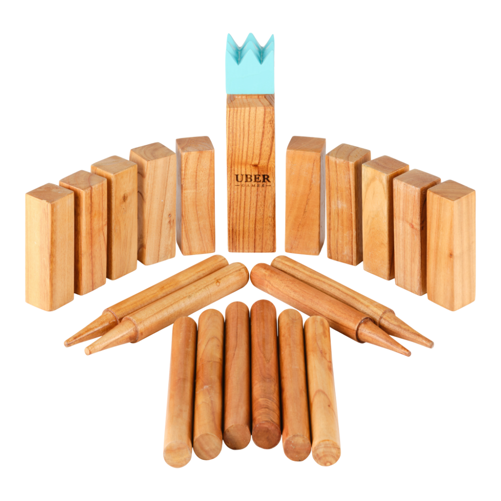 Kubb - Compact Set - ECO Hardhout - Inclusief Stevige Tas
