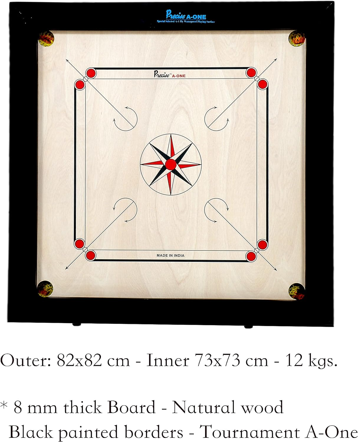 Precise prof Carrom - Ama-One 8 mm - 12 kg. - compleet - Toernooi geschikt