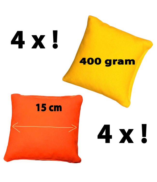 Dr Sport - Set van 4 x Gele Cornhole Bean Bags