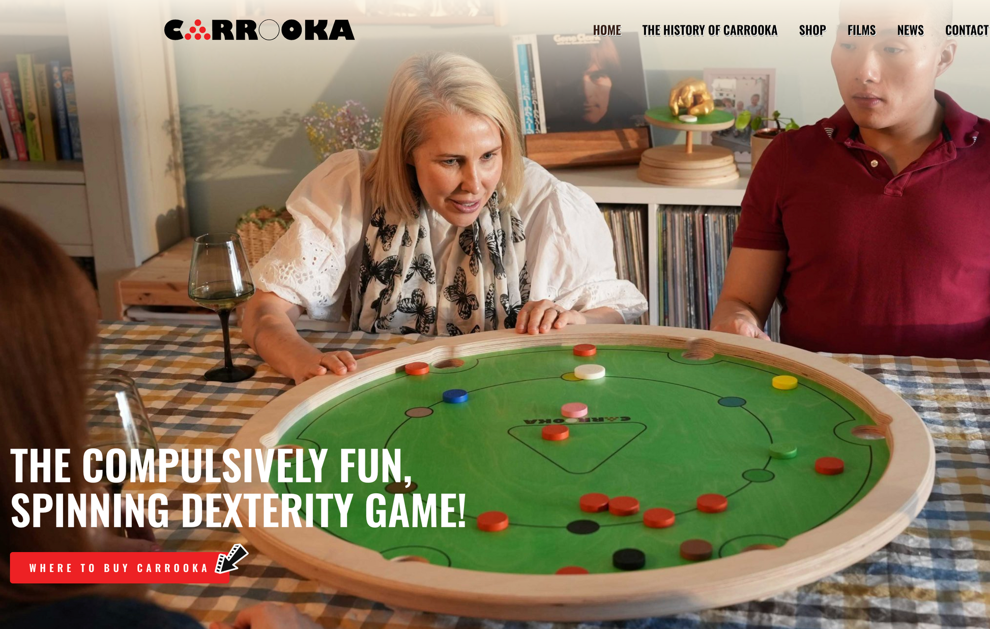 Carrooka: de spinning dexterity game, gespeeld aan tafel