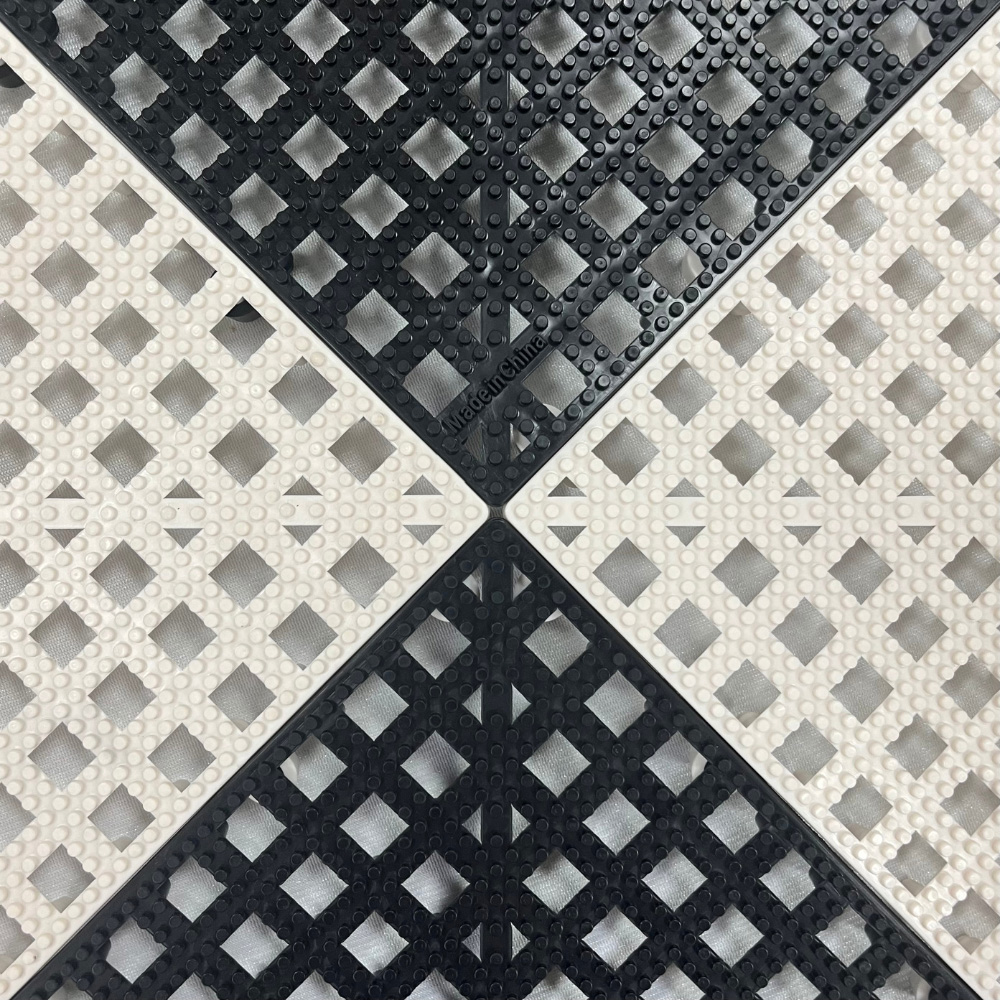 Rubberen Vinyl Dam- en Schaakbord - 240x240 cm