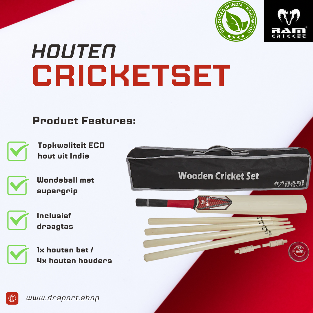 Houten Cricket Set - Ram Cricket original