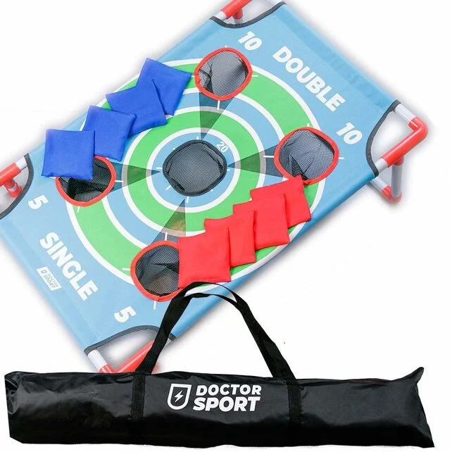 Dubbele USA Cornhole Set - Blauw/Rood - In Draagtas - Compleet en Prof.