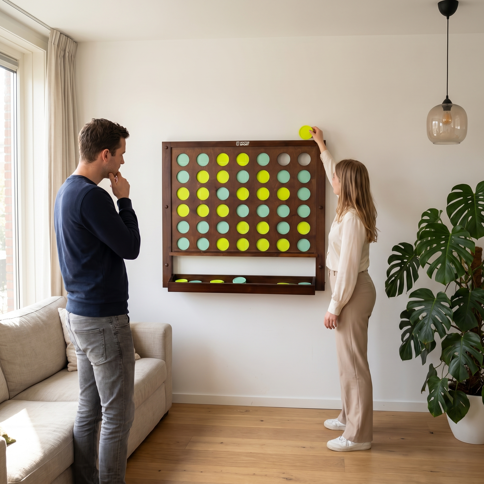 Muur 4 op een Rij 86x78 cm