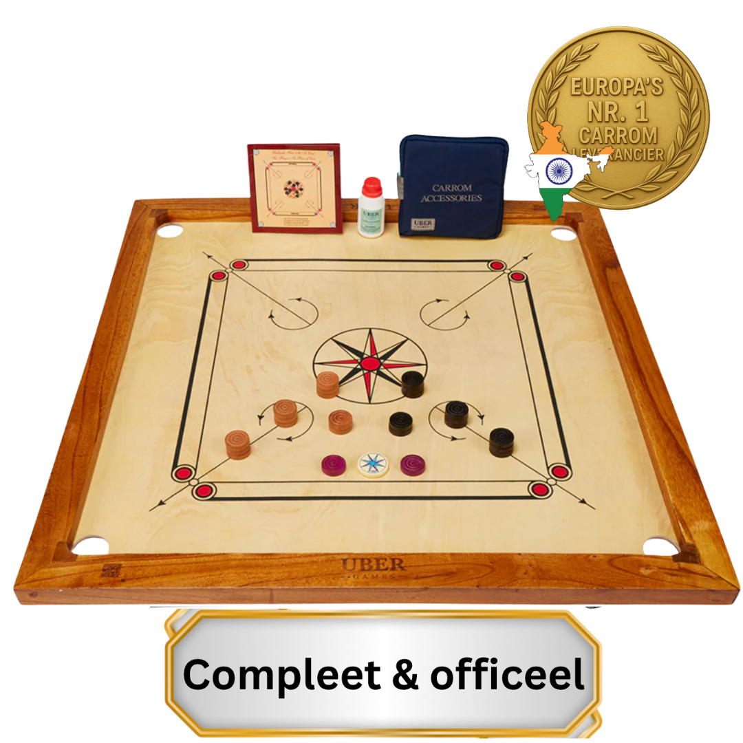 Carrom Board Set - 7 KG - 74 x 74cm - ECO Hardhout
