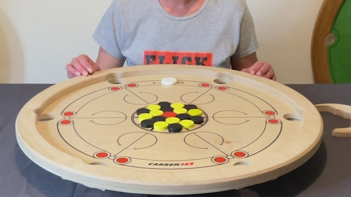 Video van het Carrooka Carrom360 draaibord in actie