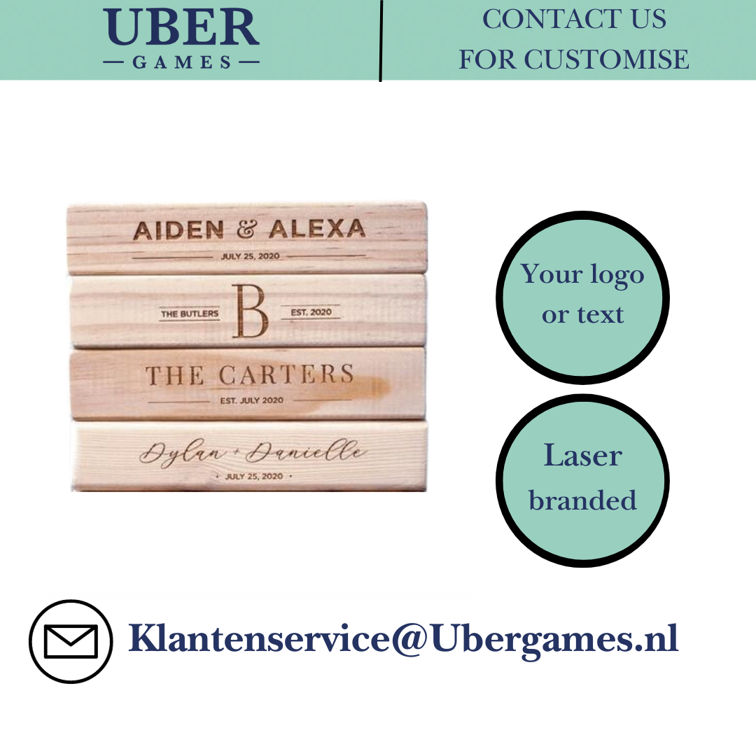 100% Hardhouten Stapeltorens - 120+ tot 260+ cm - Blokkenspel - ECO-Made in India Topkwaliteit - Designed in England - In Stevige Tas