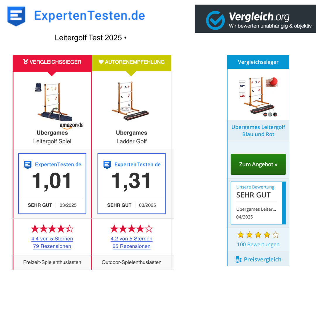 Profi Original 2024 Laddergolf Spel - Topkwaliteit Werpspel - met 4 sets officiële Golf Bolas - Inclusief Luxe Draagtas