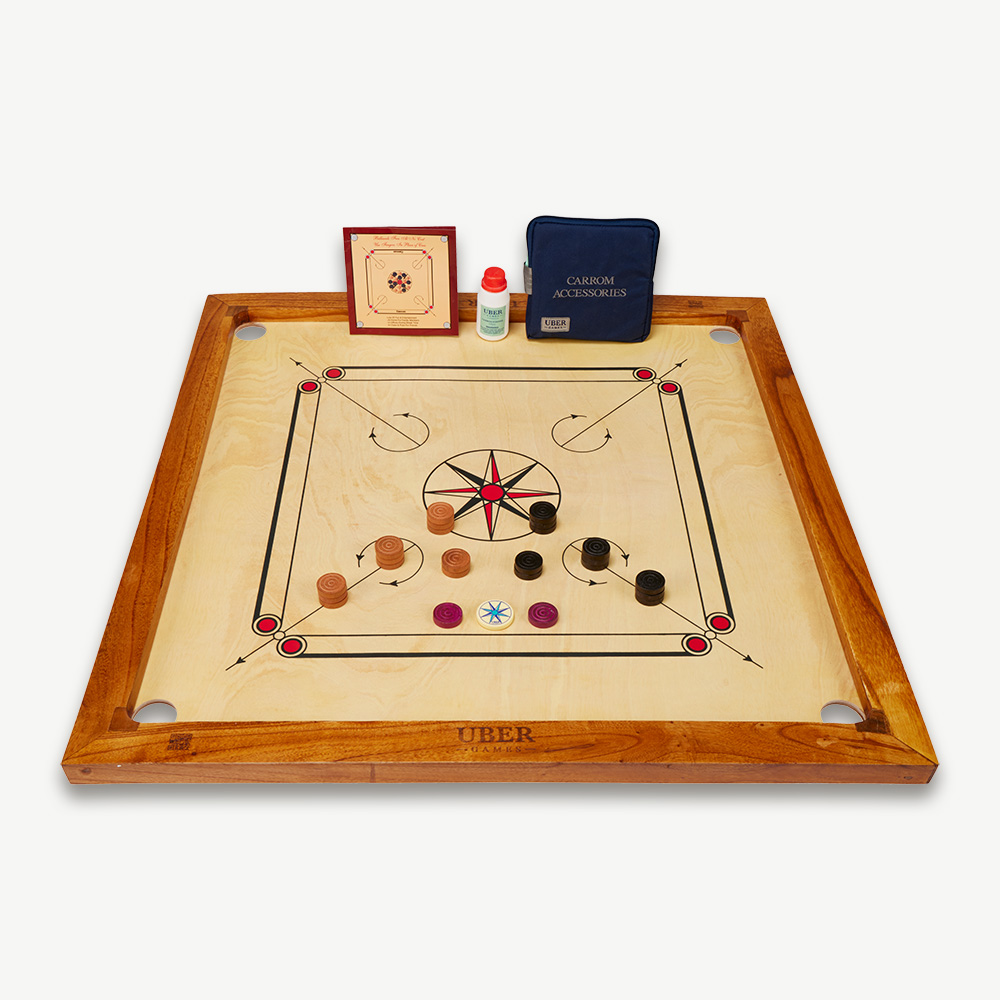 Carrom Board Set - 7 KG - 74 x 74cm - ECO Hardhout