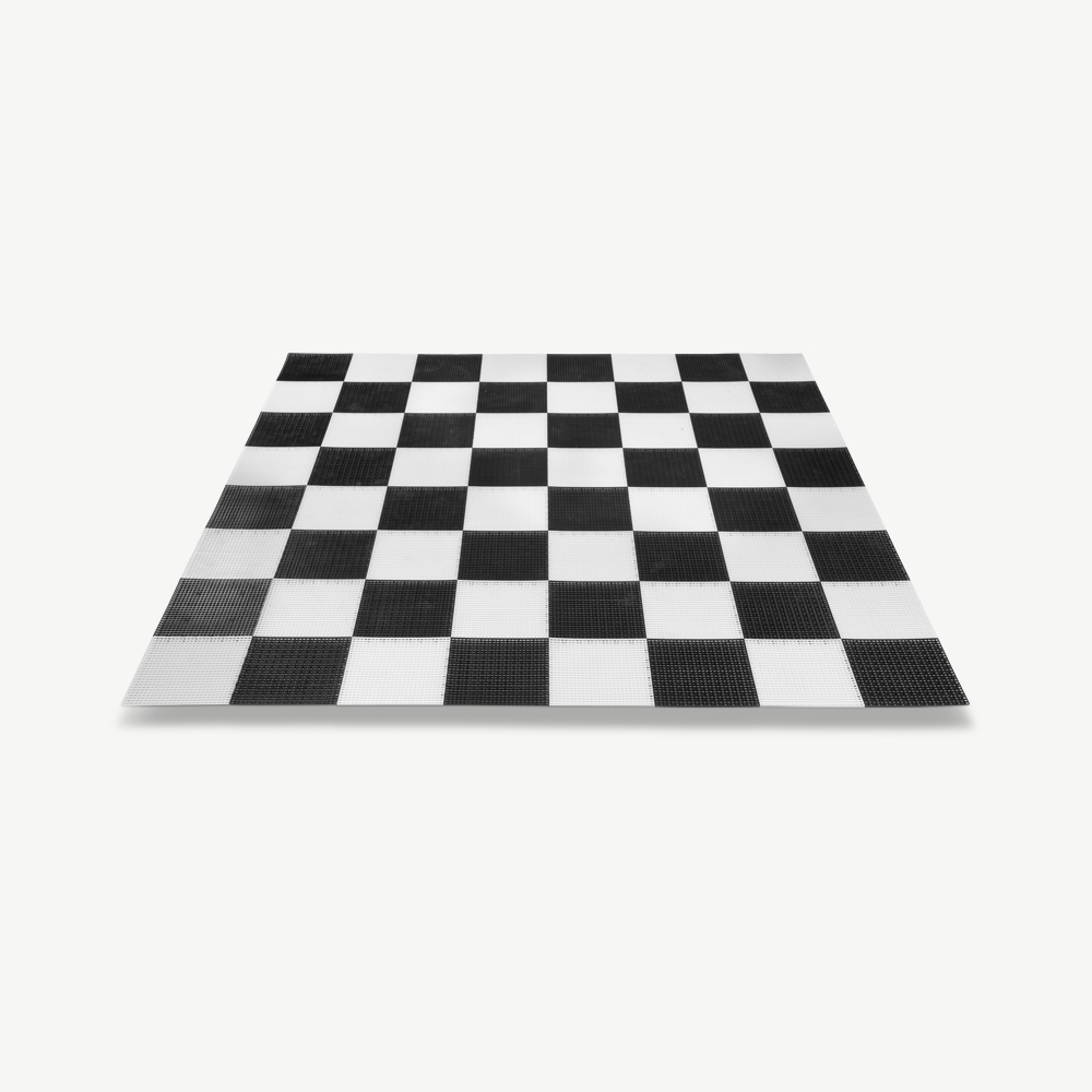 Rubberen Vinyl Dam- en Schaakbord - 240x240 cm